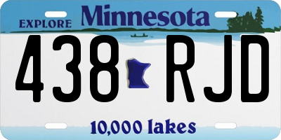 MN license plate 438RJD