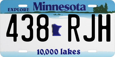 MN license plate 438RJH