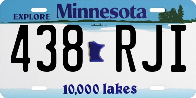 MN license plate 438RJI