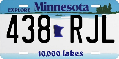 MN license plate 438RJL