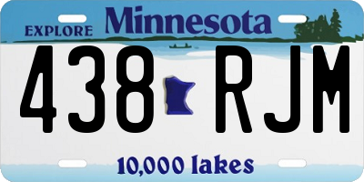 MN license plate 438RJM