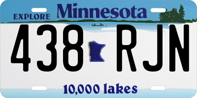 MN license plate 438RJN