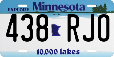 MN license plate 438RJO
