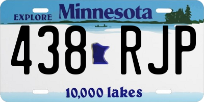 MN license plate 438RJP