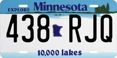 MN license plate 438RJQ