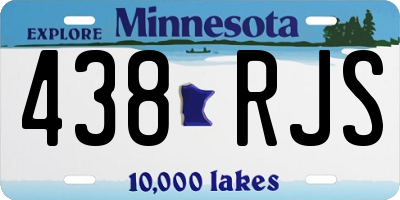 MN license plate 438RJS
