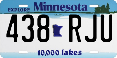 MN license plate 438RJU