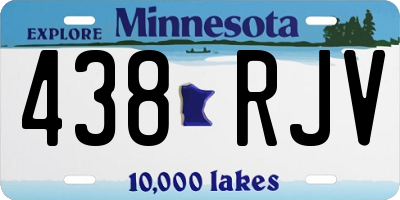 MN license plate 438RJV