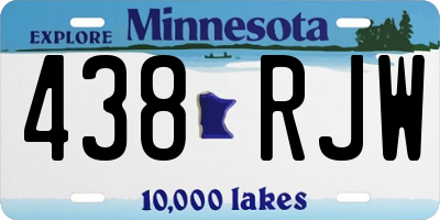 MN license plate 438RJW