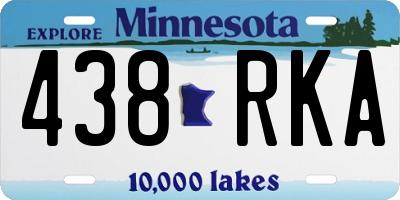 MN license plate 438RKA