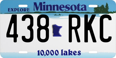 MN license plate 438RKC