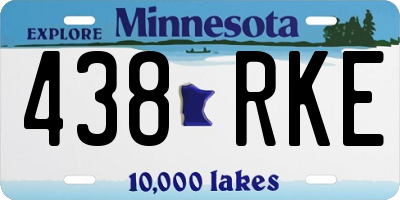 MN license plate 438RKE
