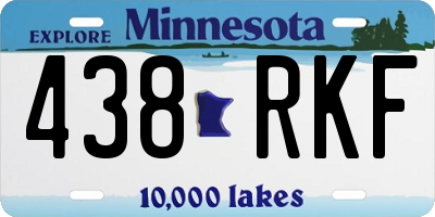 MN license plate 438RKF