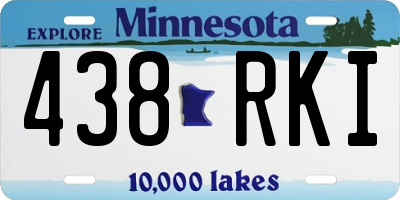 MN license plate 438RKI