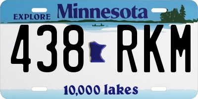 MN license plate 438RKM