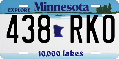 MN license plate 438RKO
