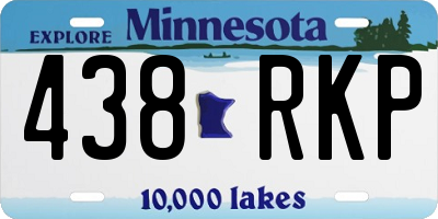 MN license plate 438RKP