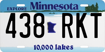 MN license plate 438RKT