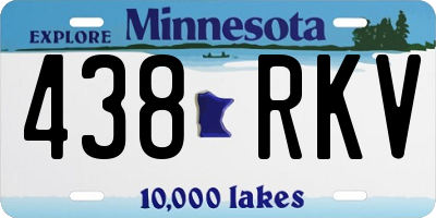 MN license plate 438RKV