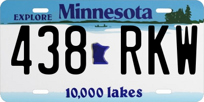 MN license plate 438RKW
