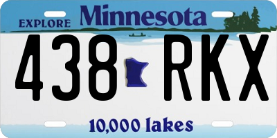 MN license plate 438RKX