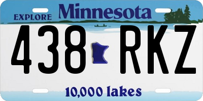 MN license plate 438RKZ