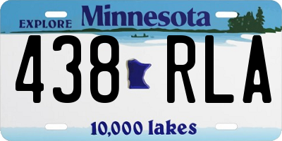 MN license plate 438RLA