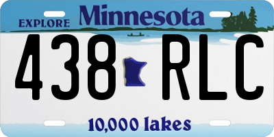 MN license plate 438RLC
