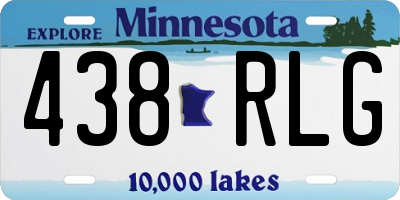 MN license plate 438RLG