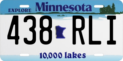 MN license plate 438RLI