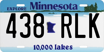 MN license plate 438RLK