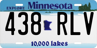 MN license plate 438RLV