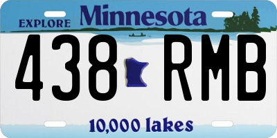 MN license plate 438RMB