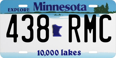 MN license plate 438RMC