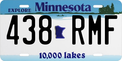 MN license plate 438RMF