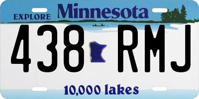 MN license plate 438RMJ