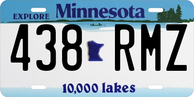 MN license plate 438RMZ