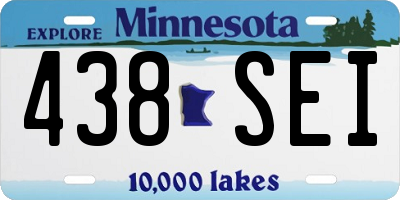 MN license plate 438SEI