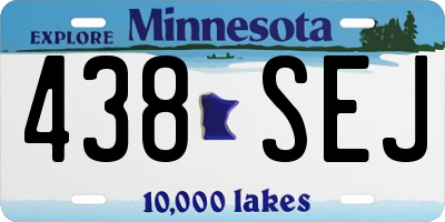 MN license plate 438SEJ