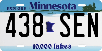 MN license plate 438SEN