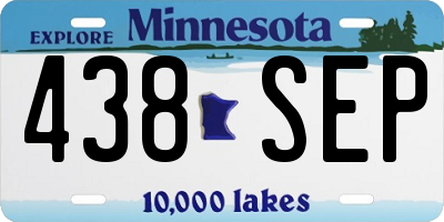 MN license plate 438SEP