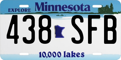 MN license plate 438SFB