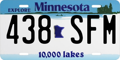 MN license plate 438SFM