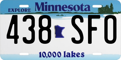 MN license plate 438SFO