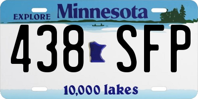 MN license plate 438SFP