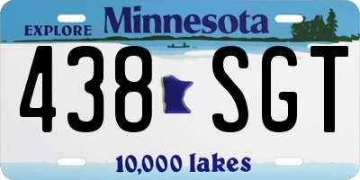 MN license plate 438SGT
