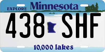 MN license plate 438SHF