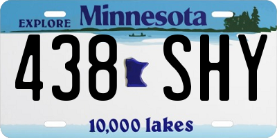 MN license plate 438SHY