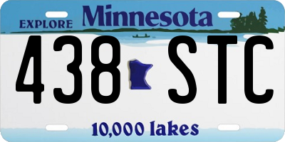 MN license plate 438STC