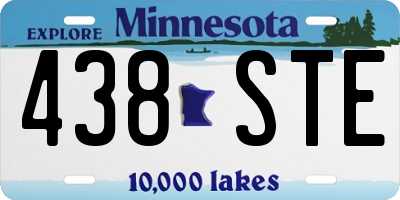 MN license plate 438STE